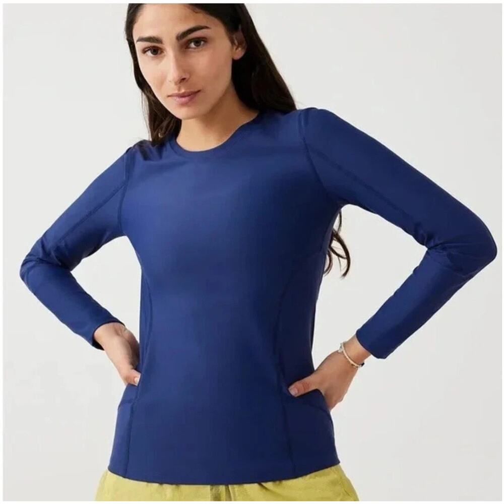 Outdoor Voices Swim Splashknit Rashguard Long Sleeve In‎ Dark Sky Women's S